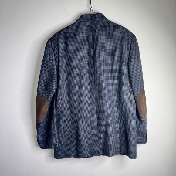 Lauren Ralph Lauren Men's 100% Wool Blazer with Elbow Patch Houndstooth Pattern - Picture 2 of 11